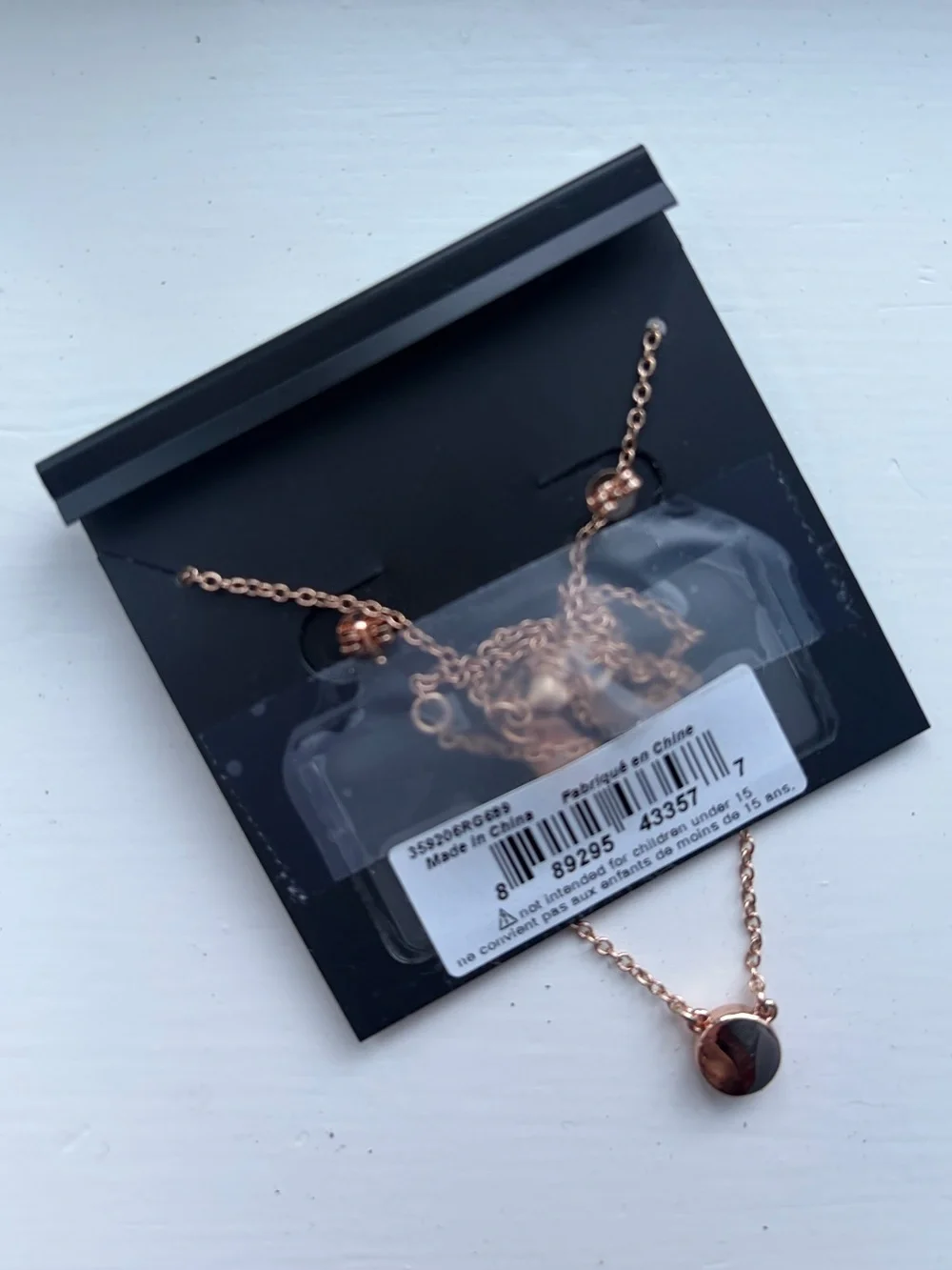 Coach Rose Gold Floral Pendant Necklace with Matching Studs